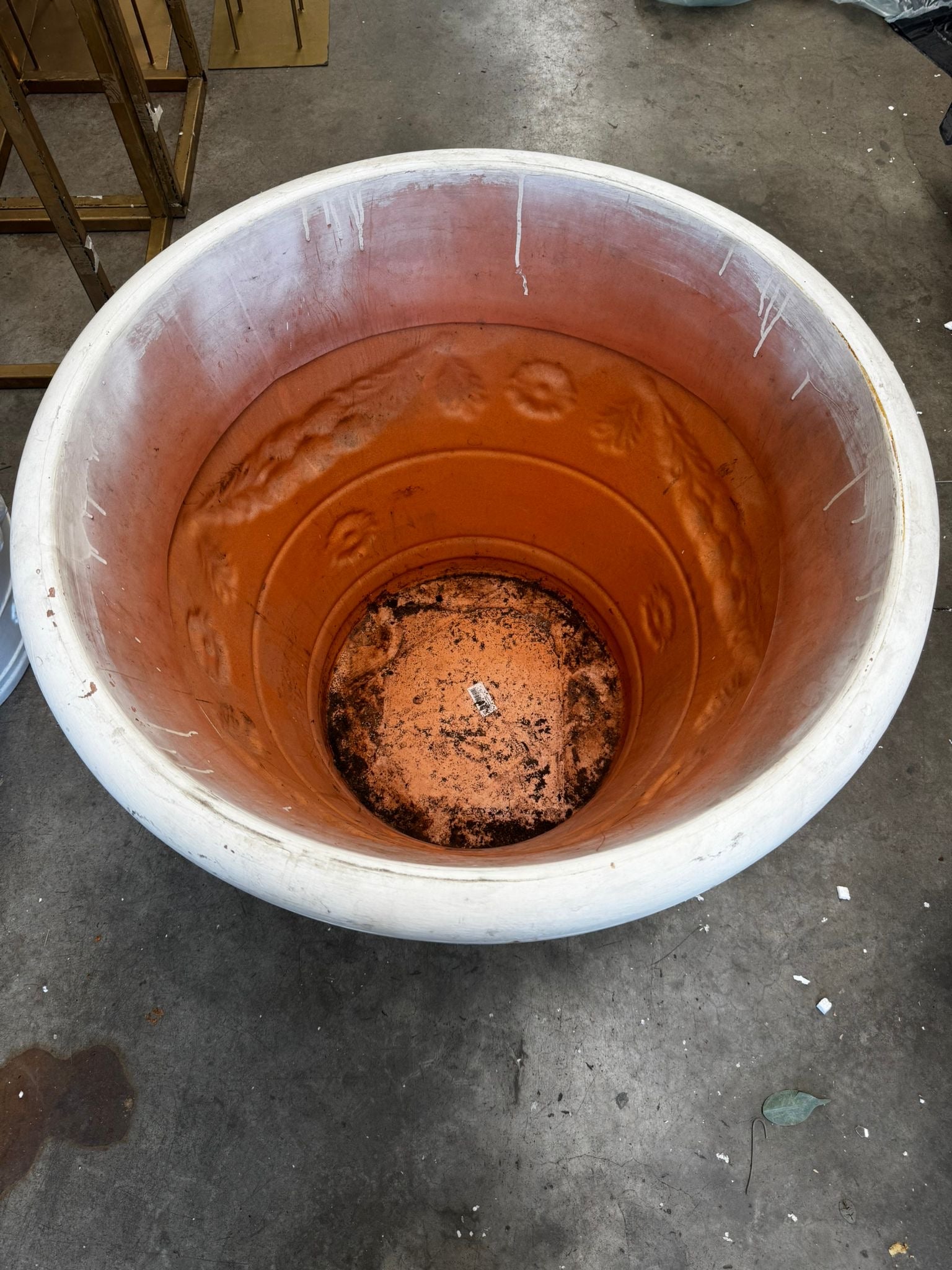 C - Vaso tondo Bianco D 80cm H 80cm - Usato