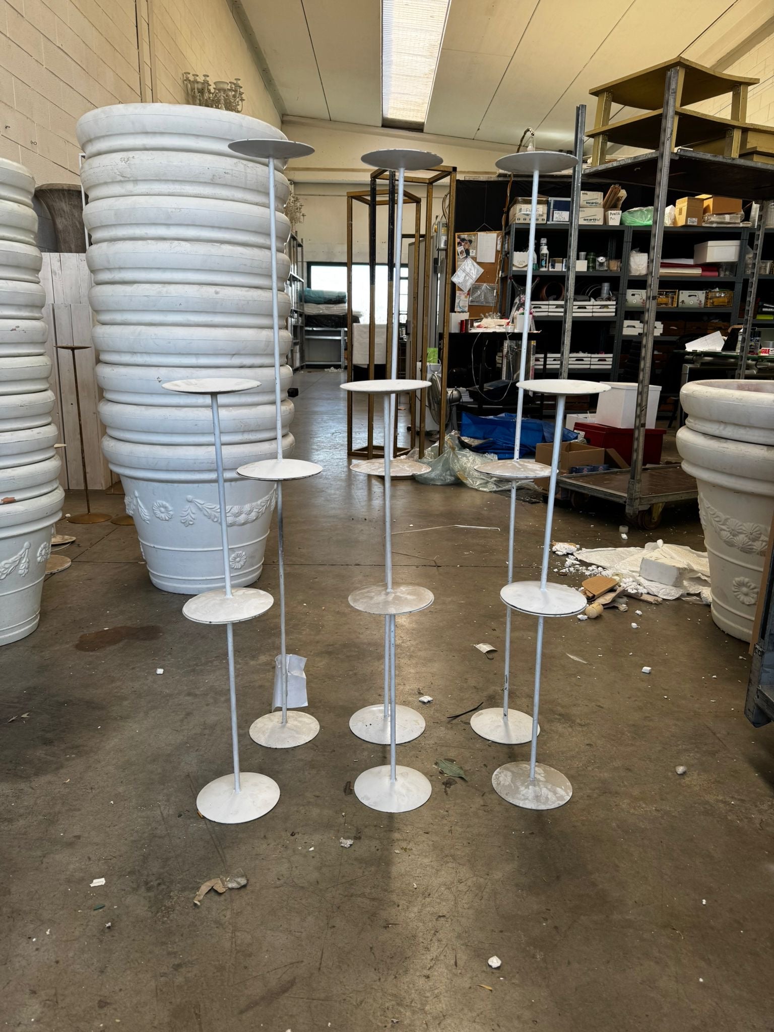 Set C - 12 alzate in ferro bianco - Usato