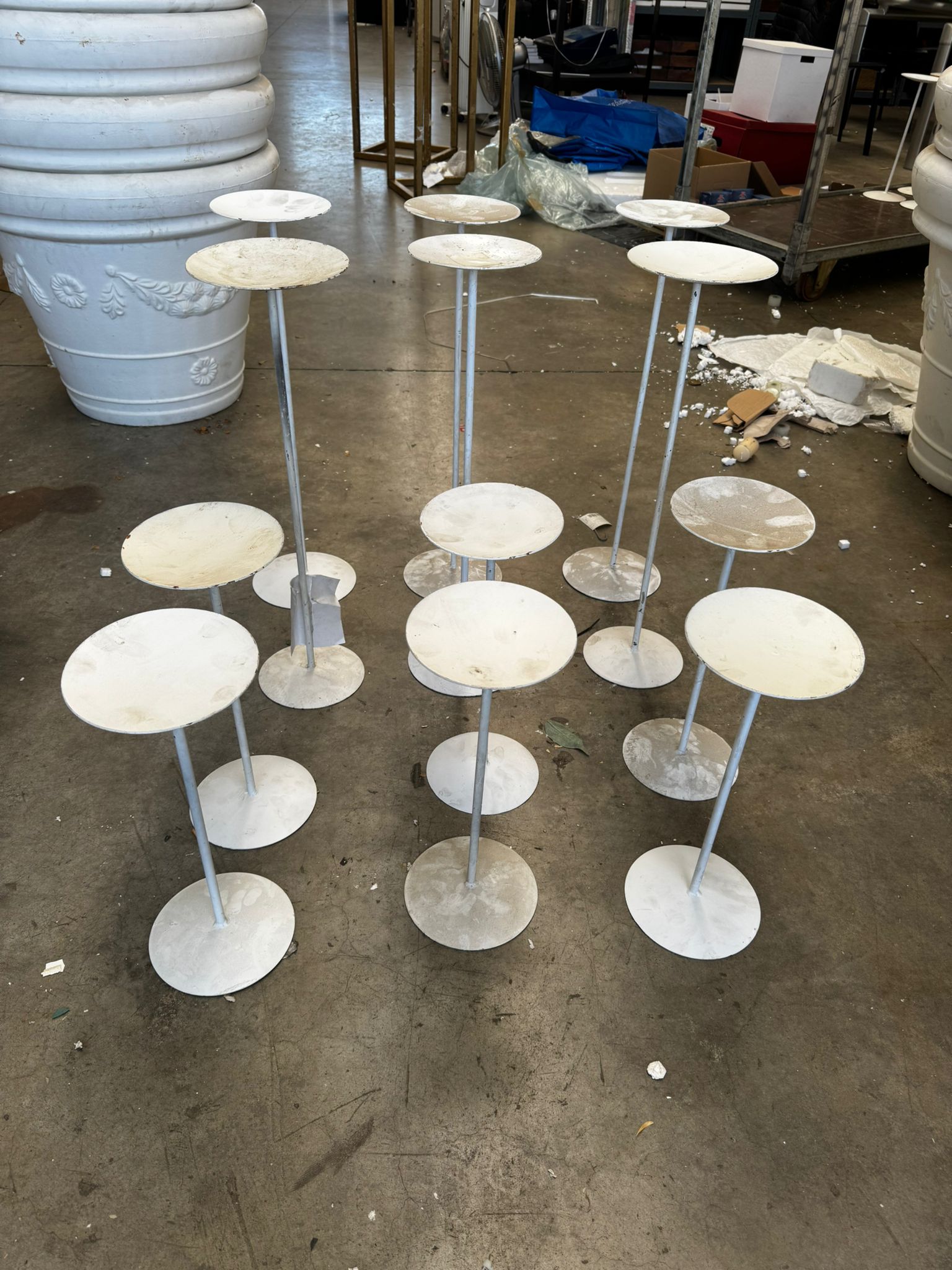 Set C - 12 alzate in ferro bianco - Usato