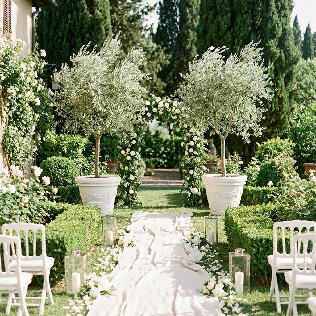 C - Vaso tondo Bianco D 80cm H 80cm - Usato