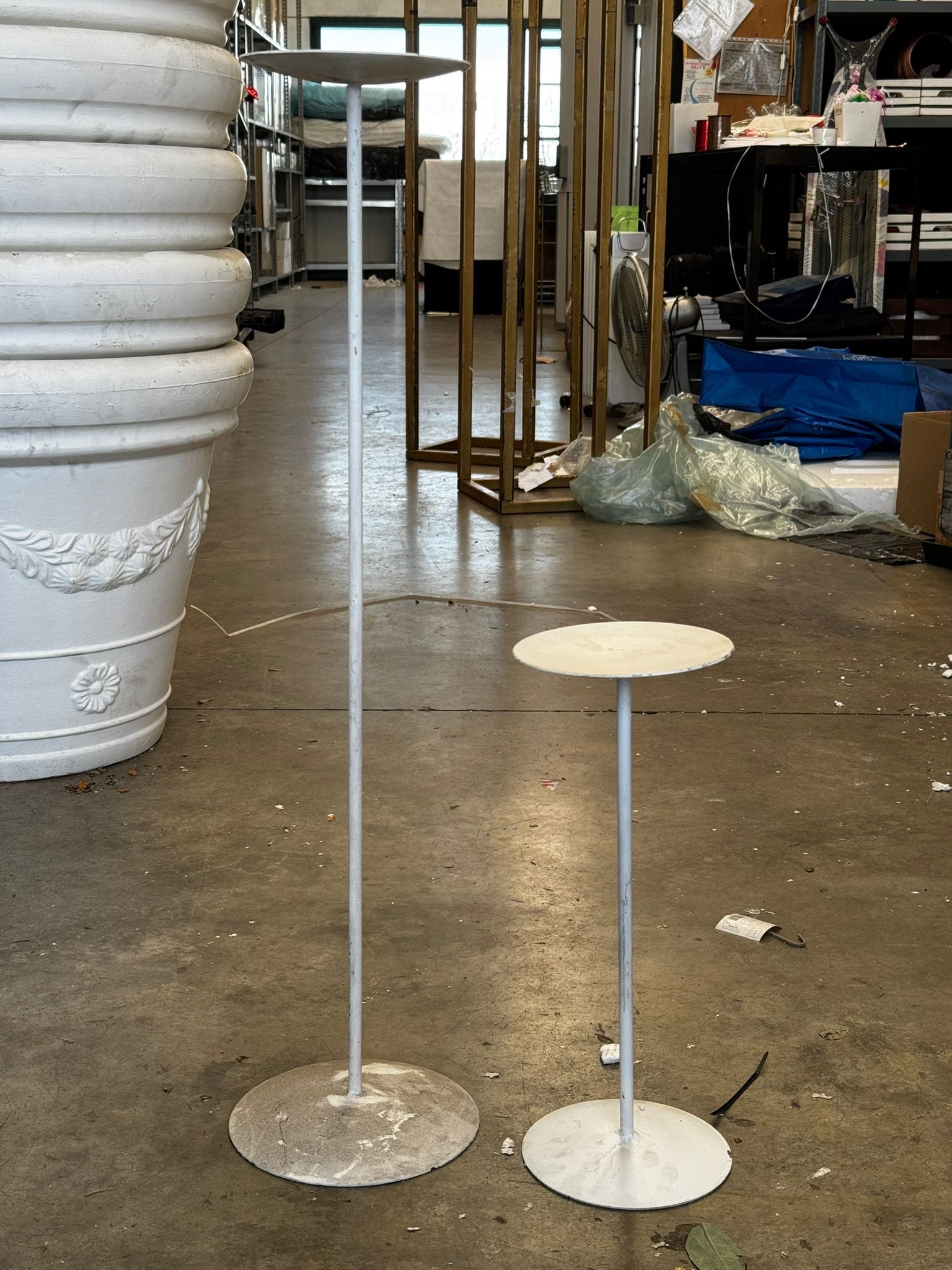 Set D - 2 alzate in ferro bianco - Usato