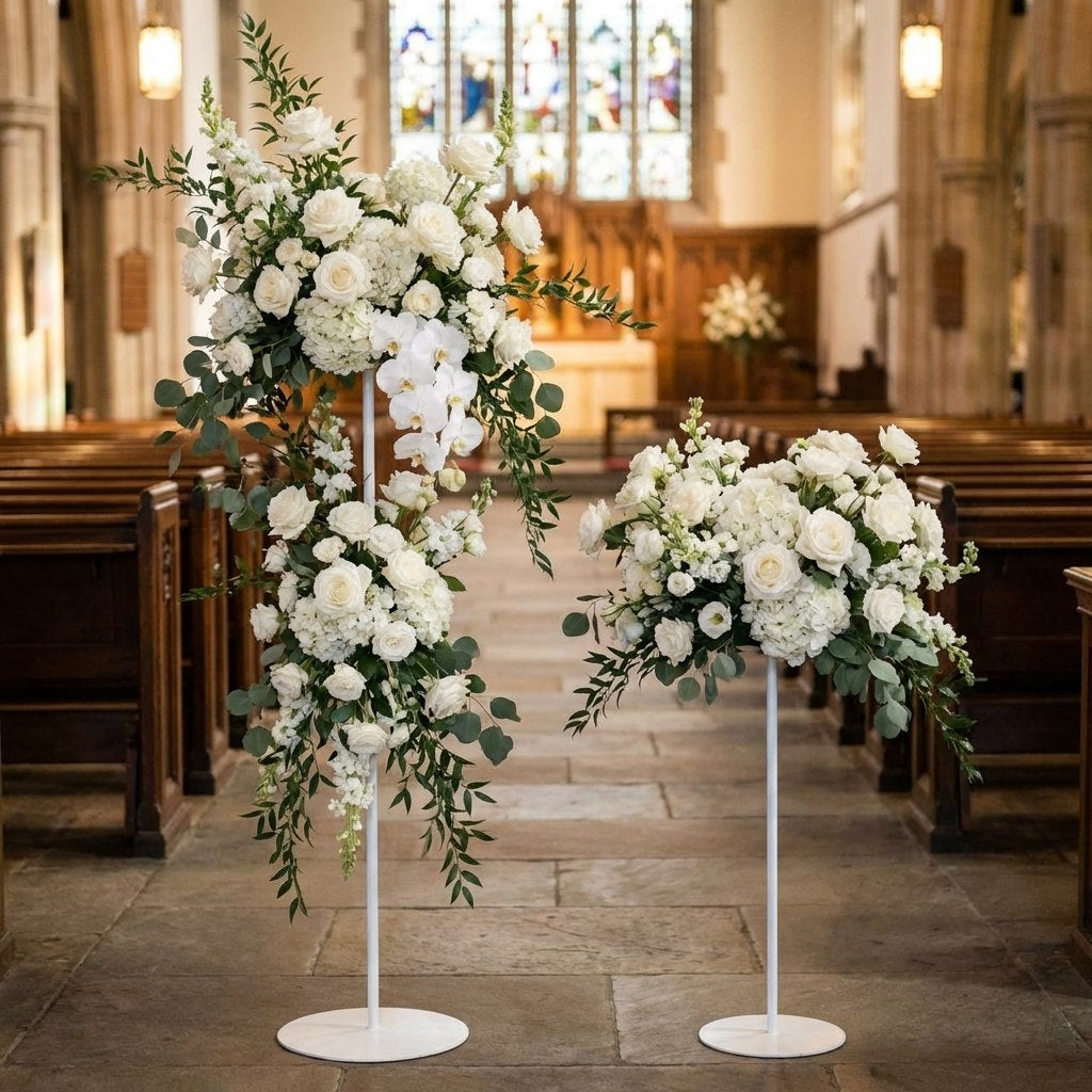 Set D - 2 alzate in ferro bianco - Usato