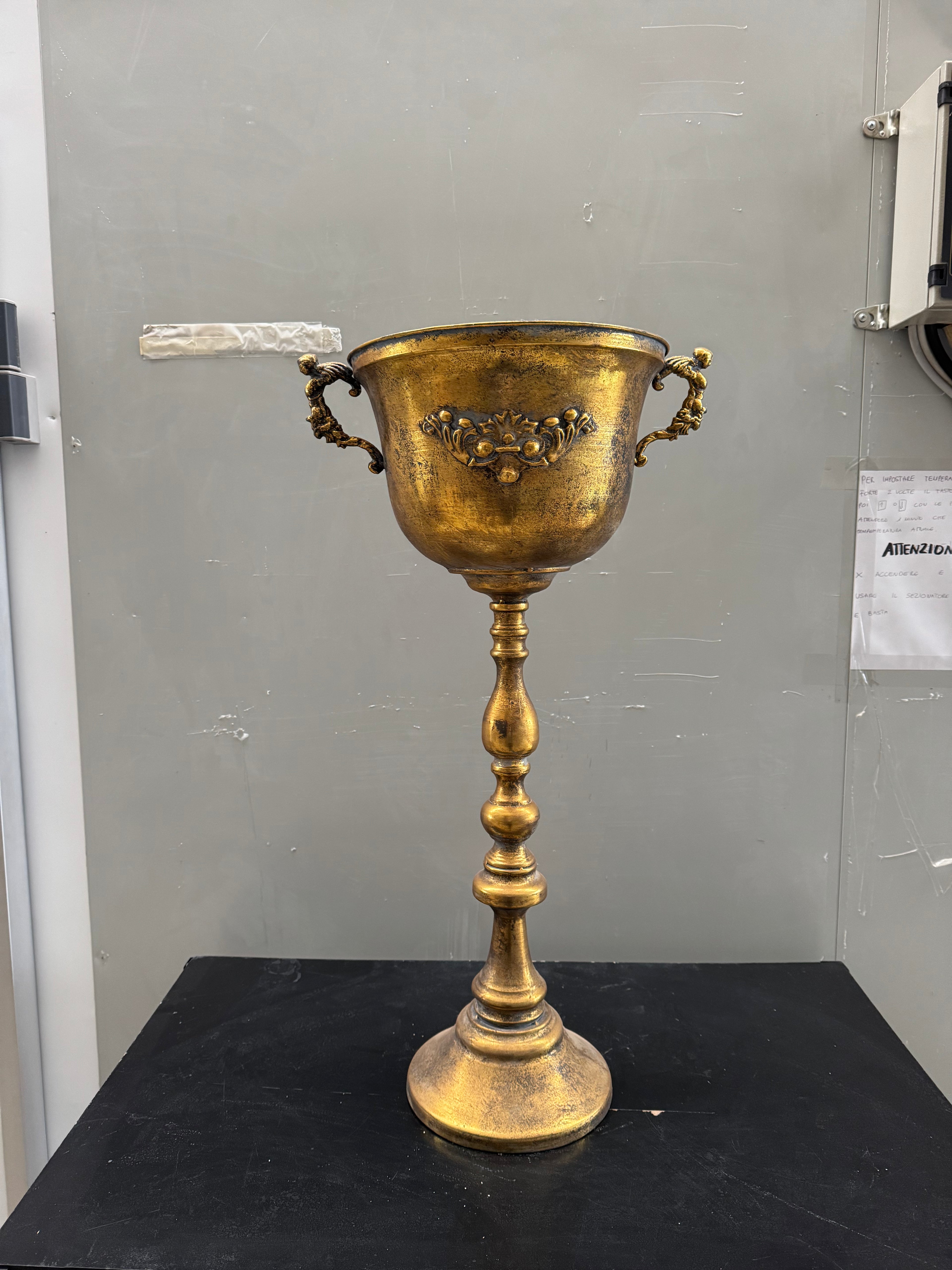 Coppa decorativa gigante oro – H85 cm D35 cm – stile elegante classico - Usato
