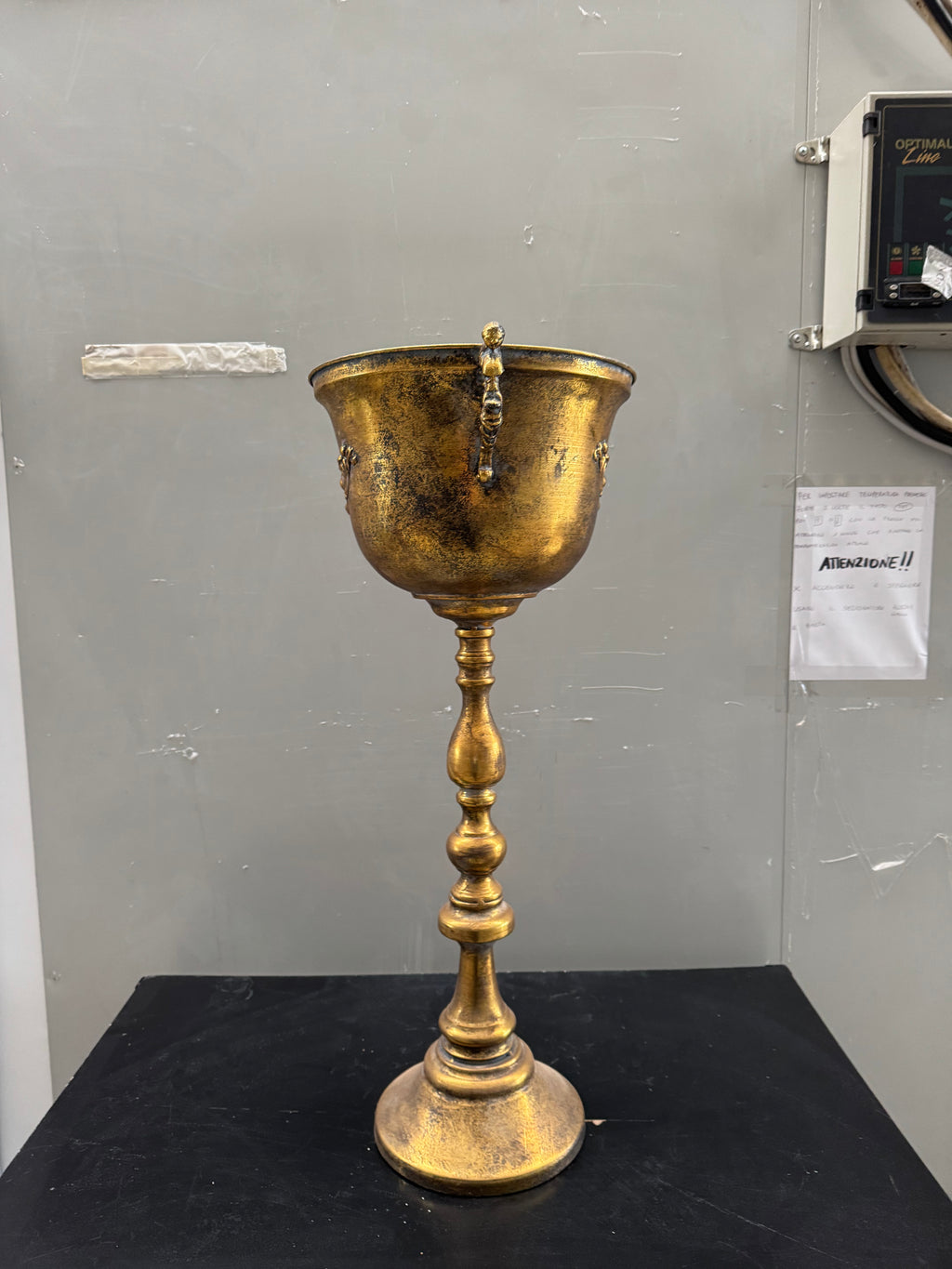 Coppa decorativa gigante oro – H85 cm D35 cm – stile elegante classico - Usato