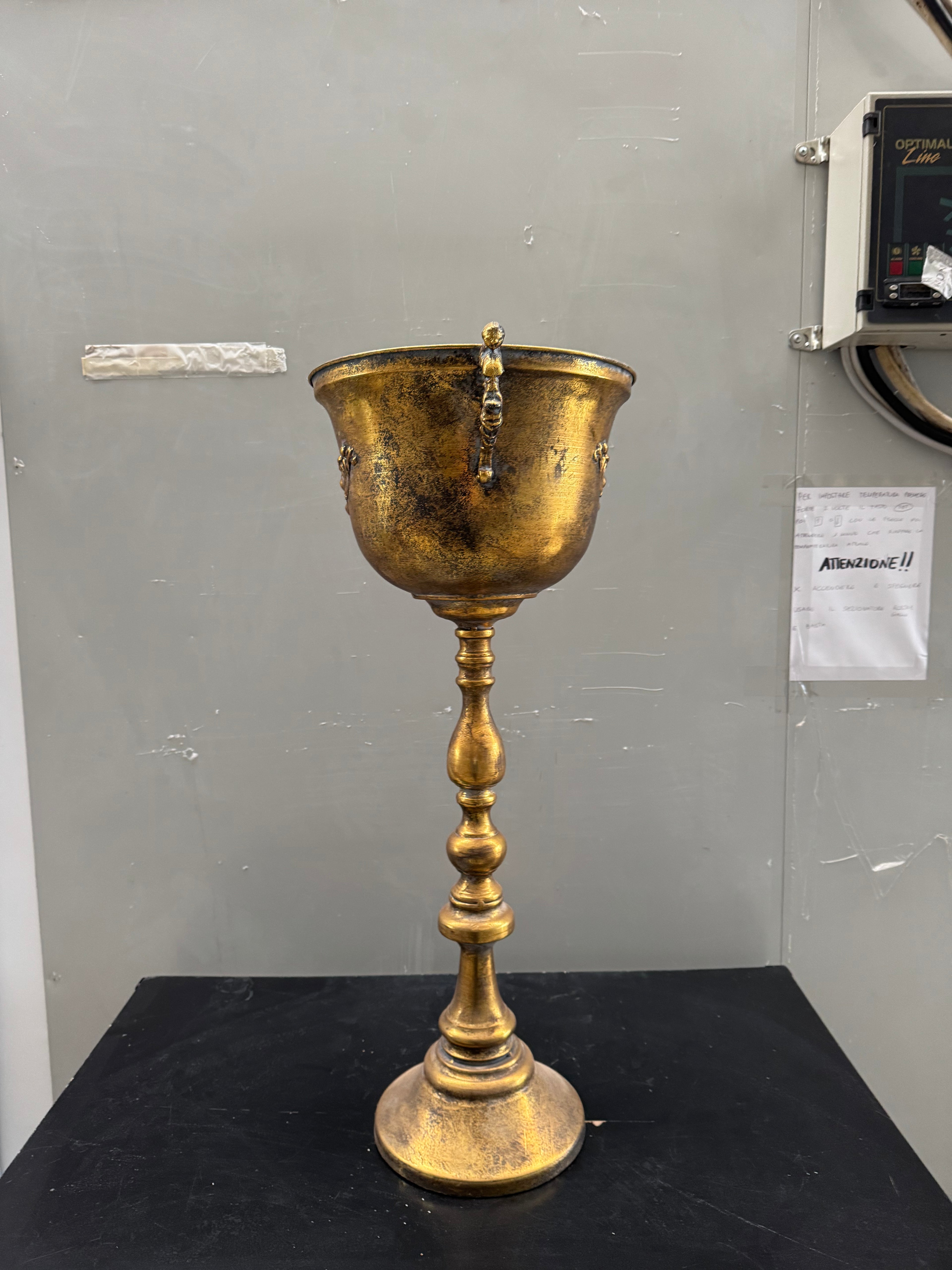 Coppa decorativa gigante oro – H85 cm D35 cm – stile elegante classico - Usato