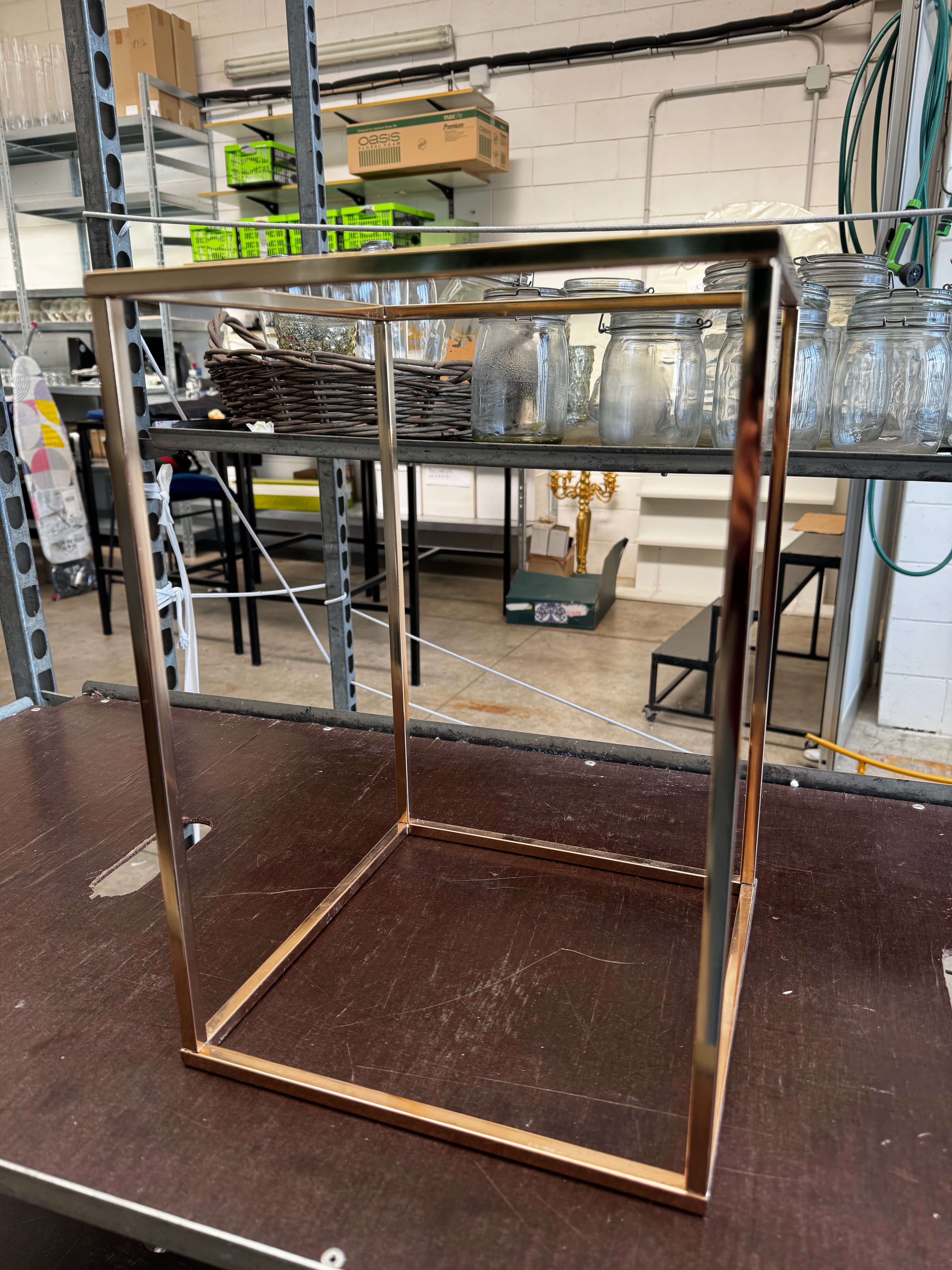 Set 4 pezzi - Alzatine decorative in metallo 40cm x 28,5cm x 28,5 cm  - Usato