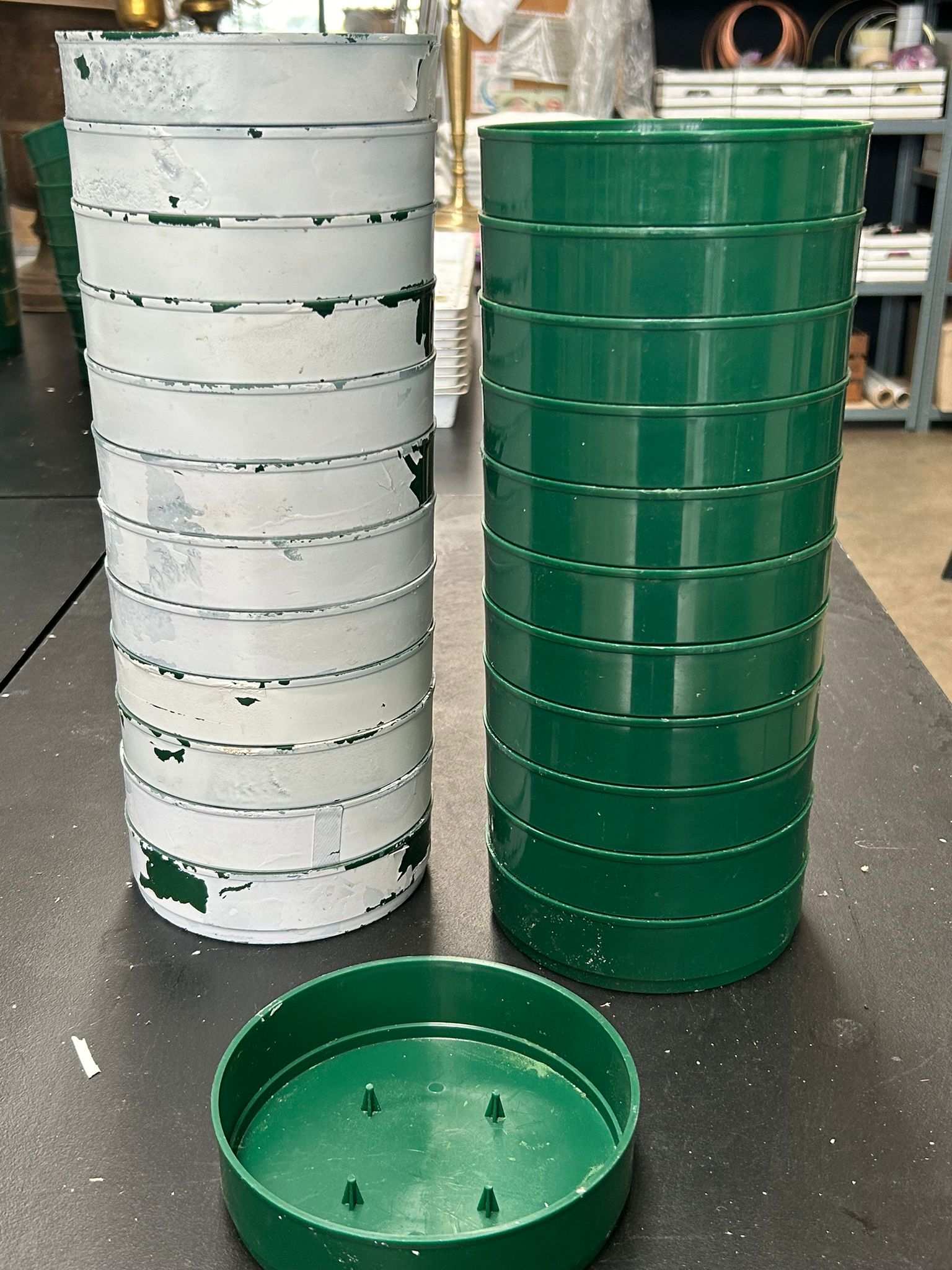 Ciotola cilindrica portaspugna – Ø15 cm – usato