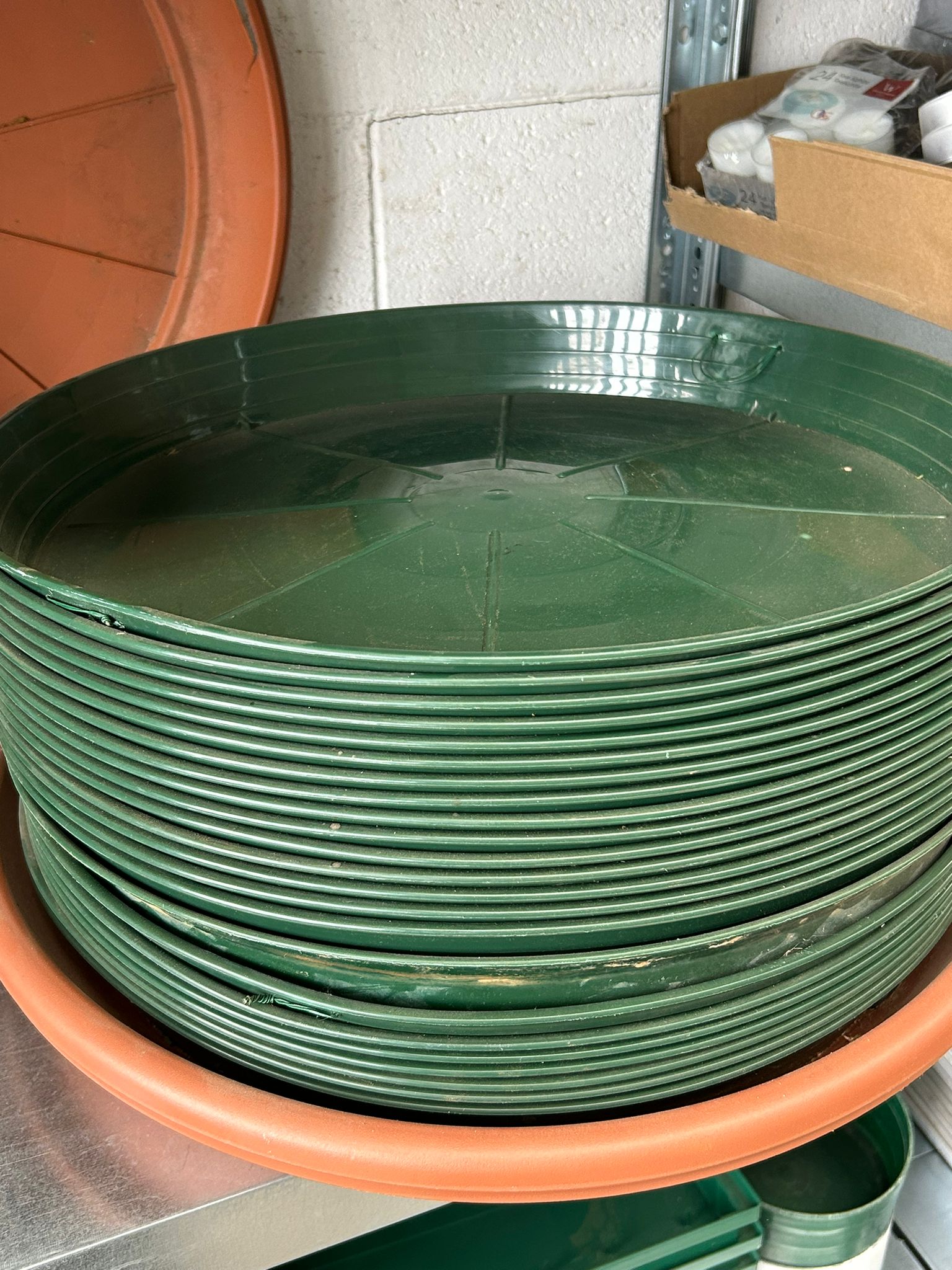 Ciotola portaspugna tonda verde – Ø50 cm – usato