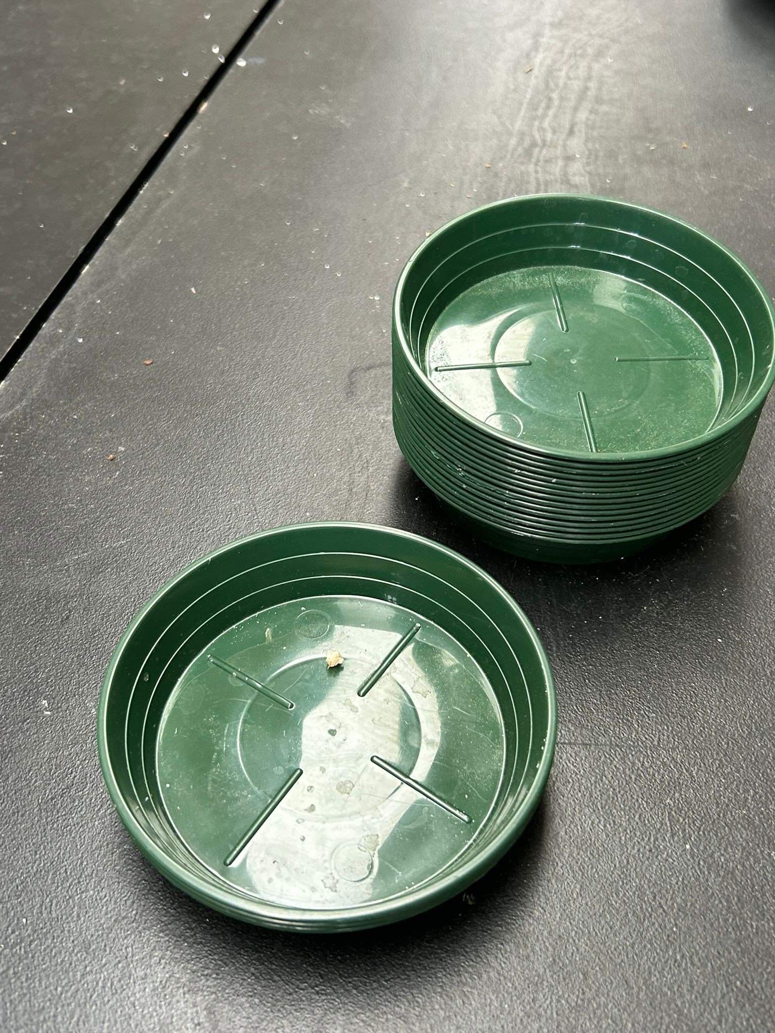 Ciotola portaspugna tonda in plastica rigida verde Ø12 cm - usato