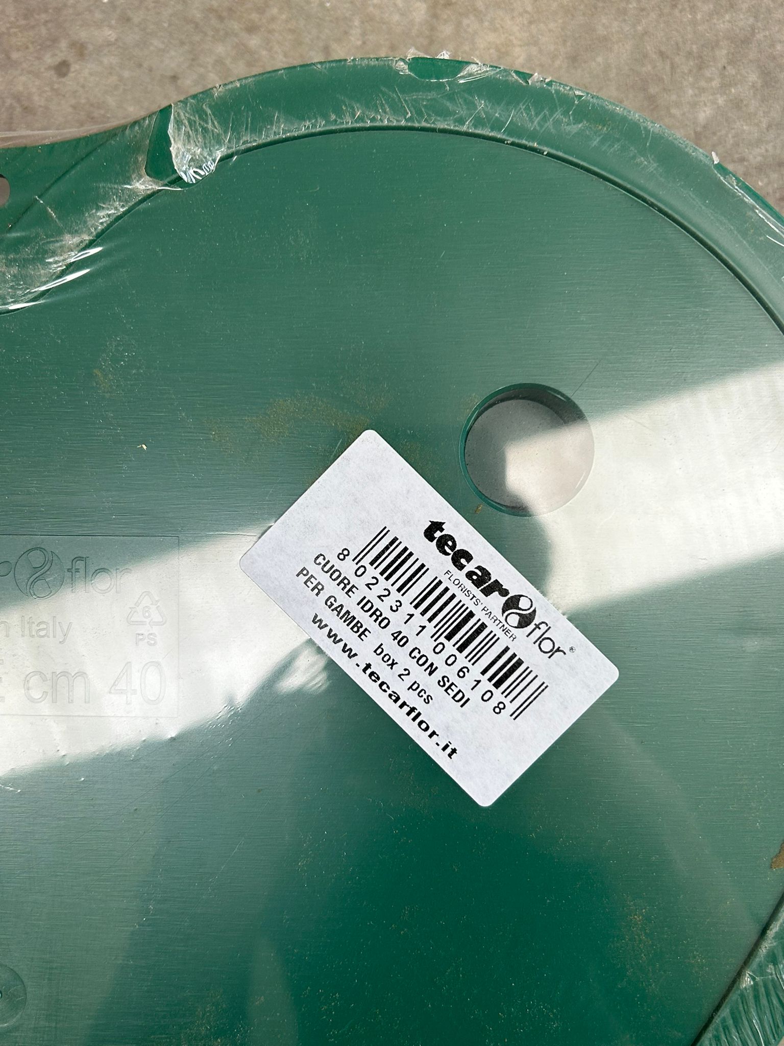 Base cuore con spugna floreale Ø40 cm  - usato