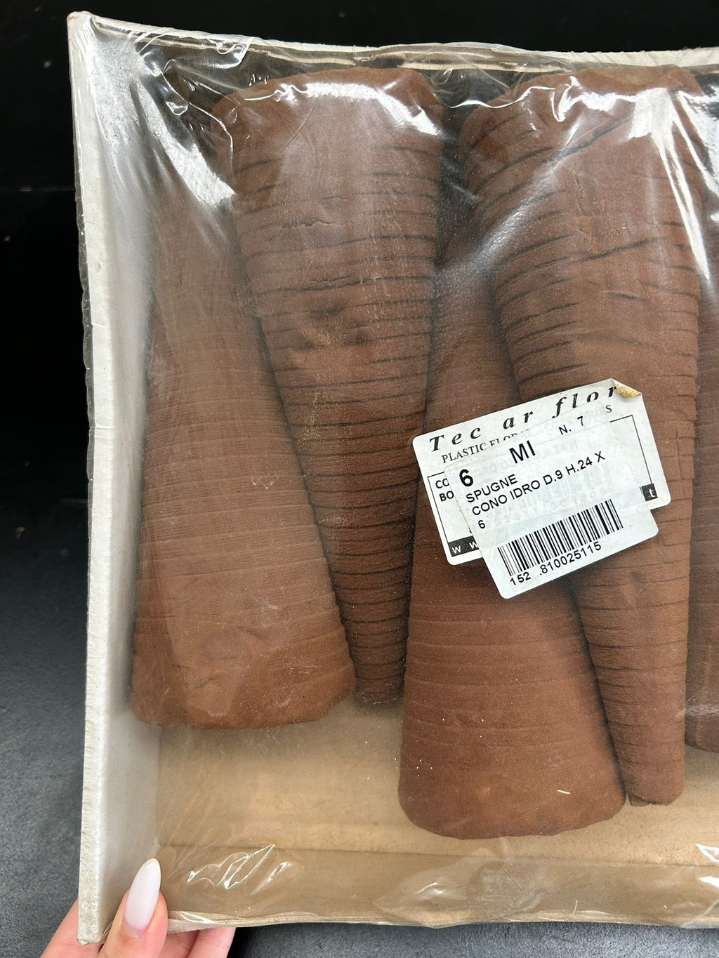 Spugne floreali a forma di cono idro – Ø9 cm × h24 cm - usato