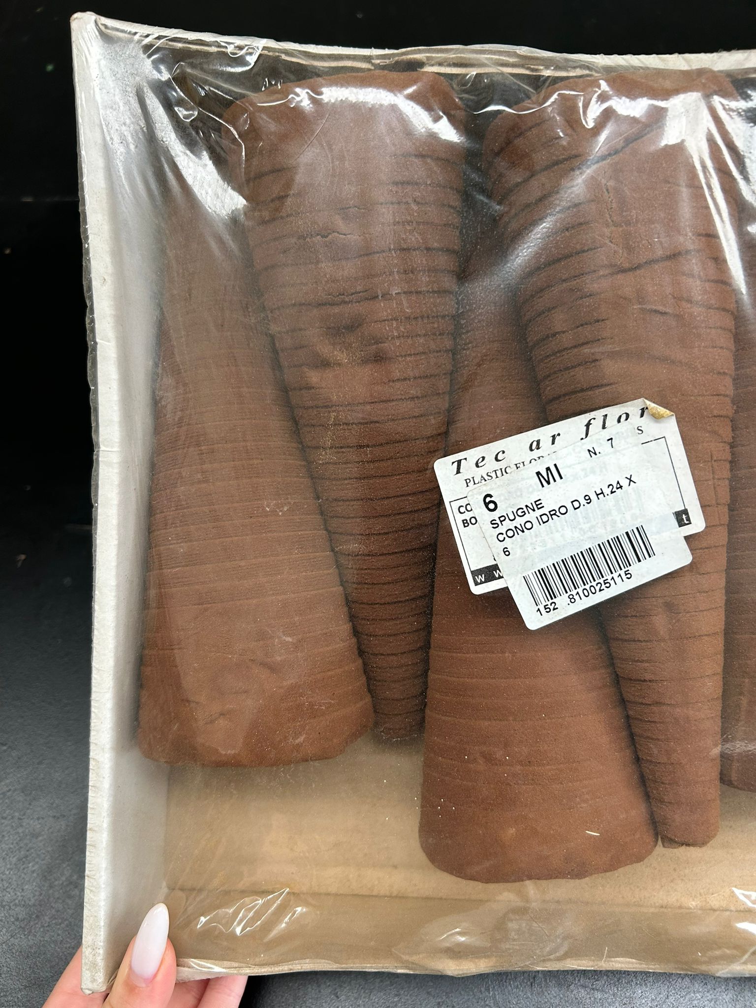 Spugne floreali a forma di cono idro – Ø9 cm × h24 cm - usato