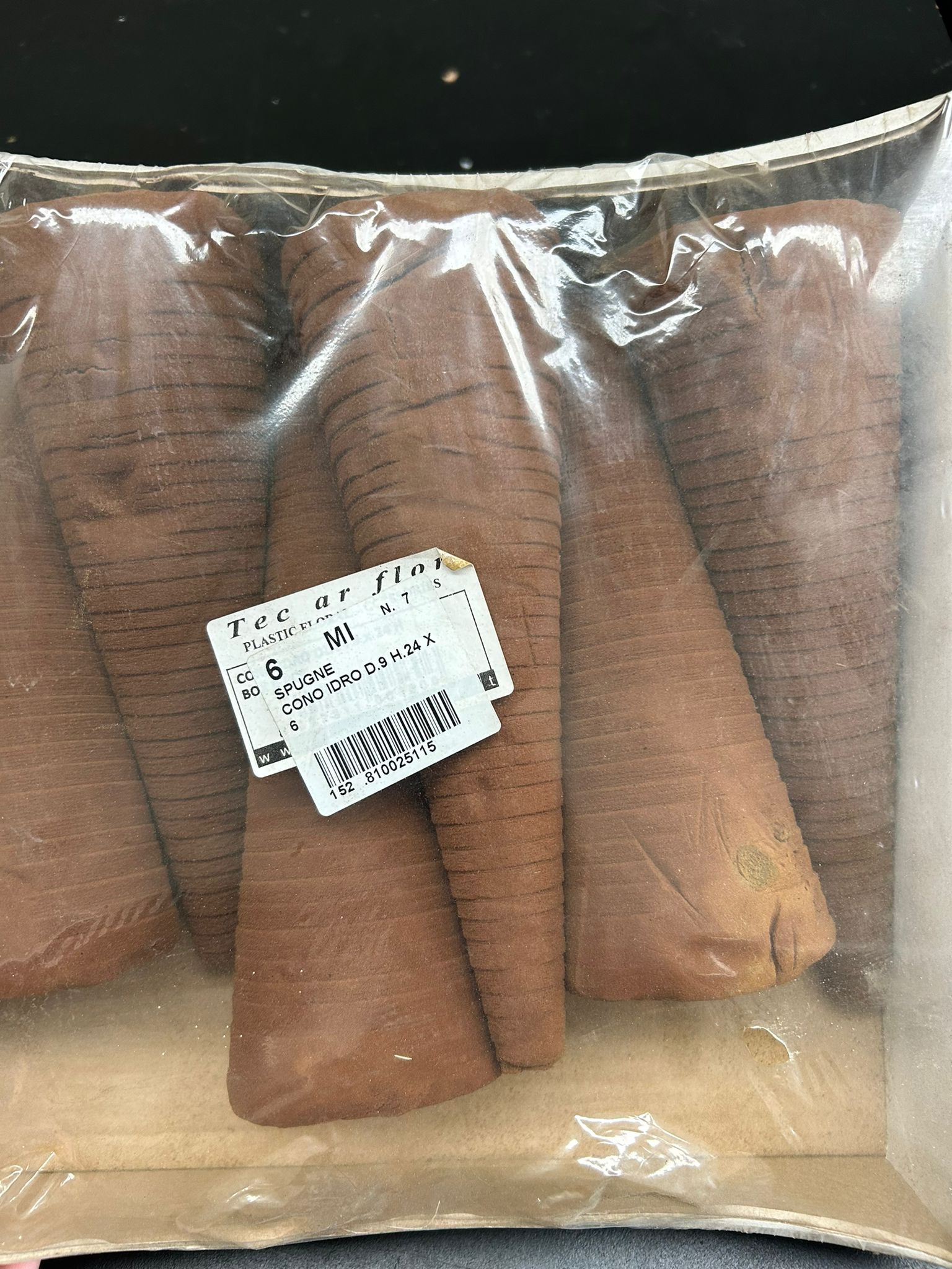 Spugne floreali a forma di cono idro – Ø9 cm × h24 cm - usato