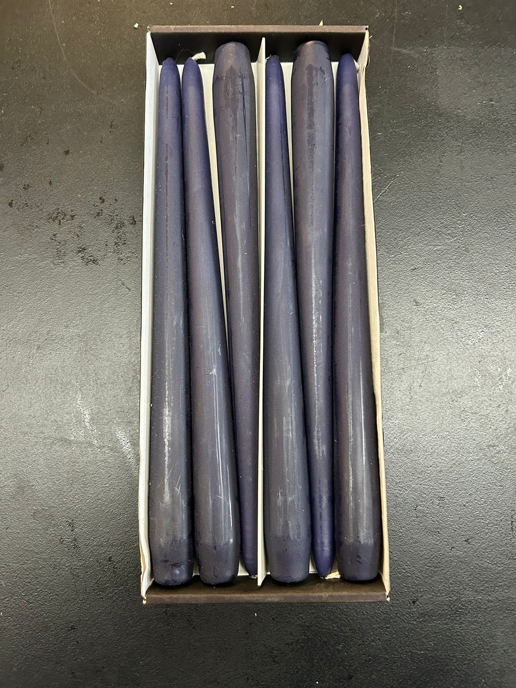 Pacco di 6 candele dark blu – 30 cm - usato