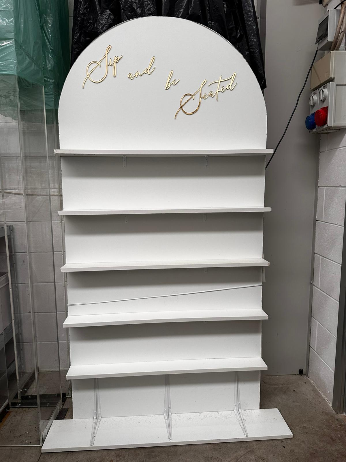 Champagne Wall / Tableau Mariage – H210 cm L100 cm – usato