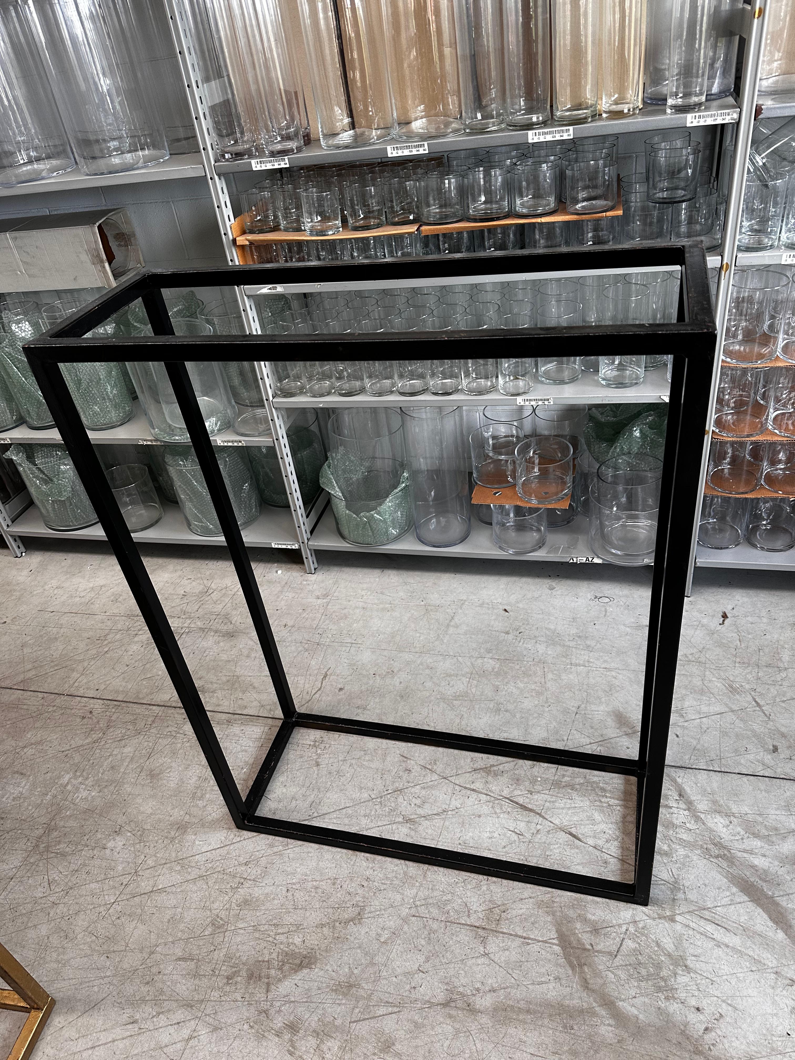 Struttura rettangolare in ferro nero – 100 x 36 cm H130 cm - usato