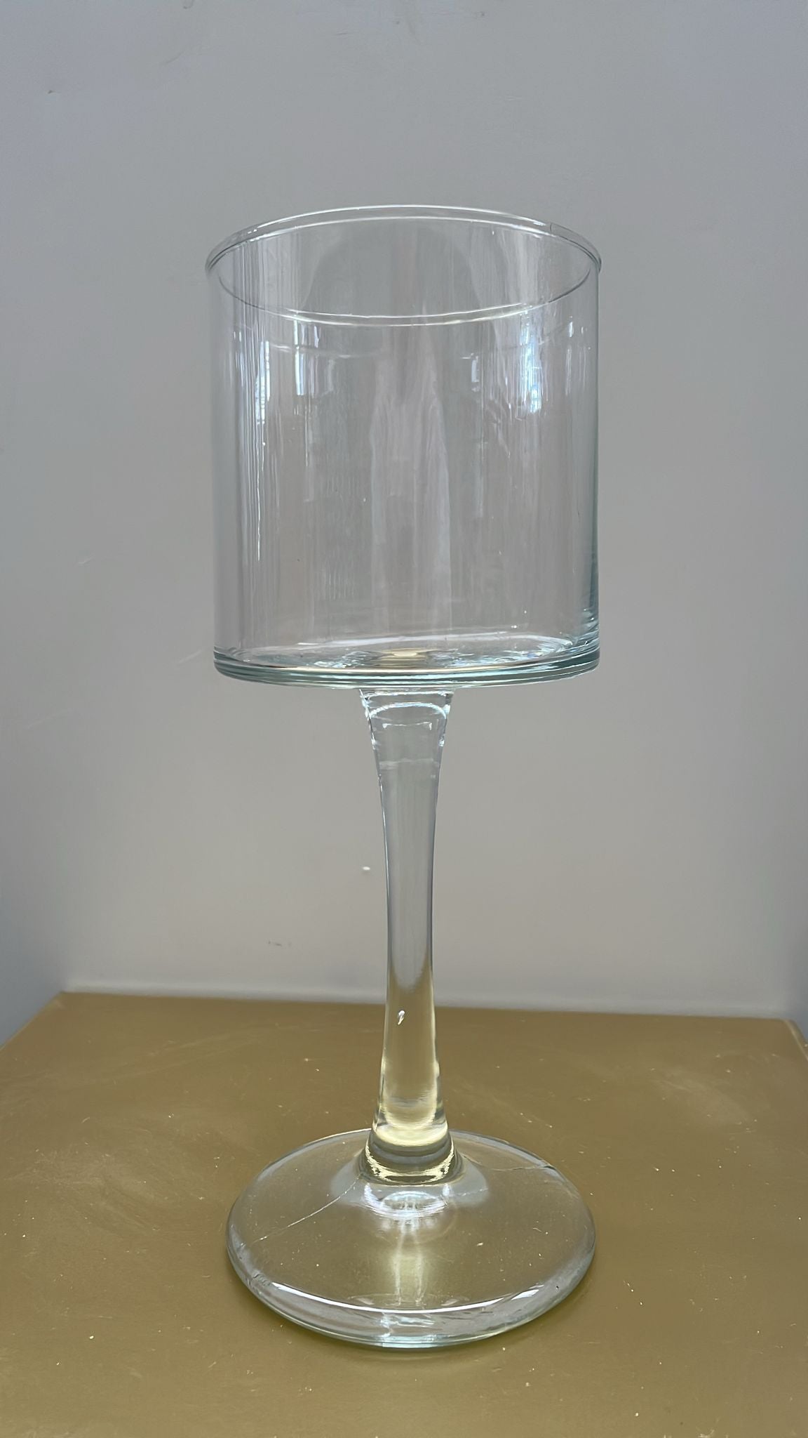 Coppa in vetro trasparente su stelo H25 cm D9,5 cm - usato