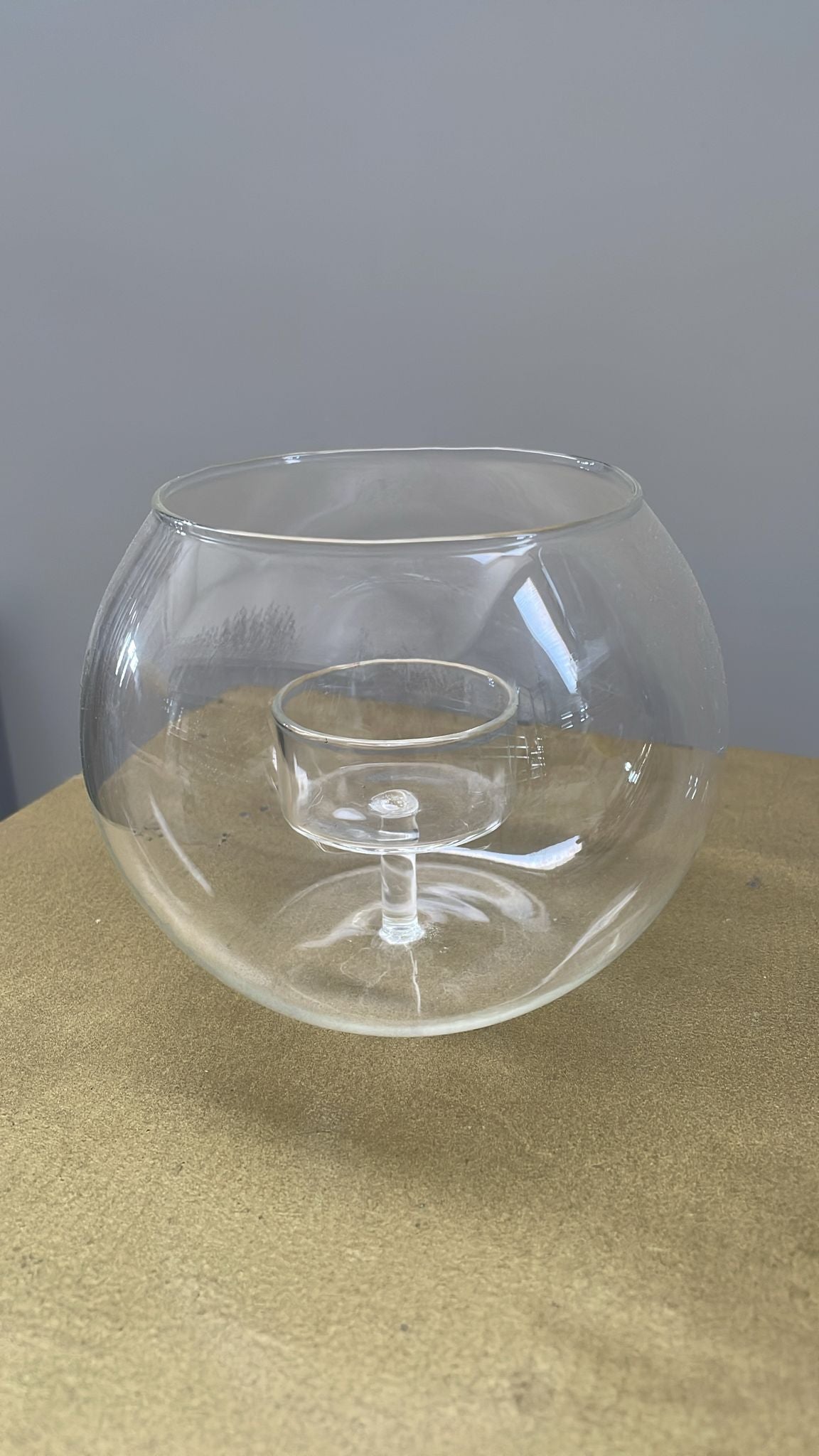 Portacandele t light in vetro trasparente - usato