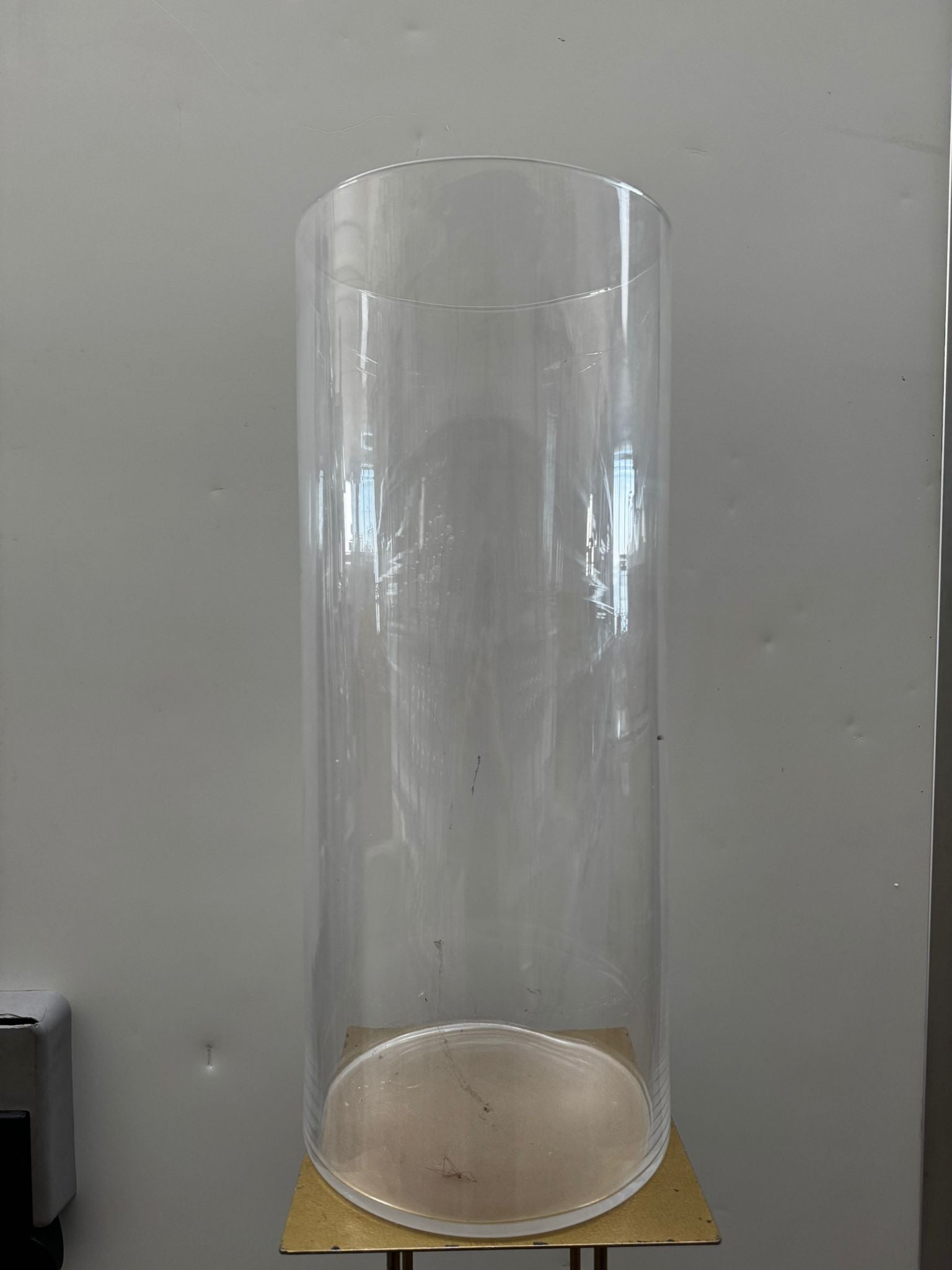 Cilindro in vetro trasparente – H60 cm D19 cm – usato