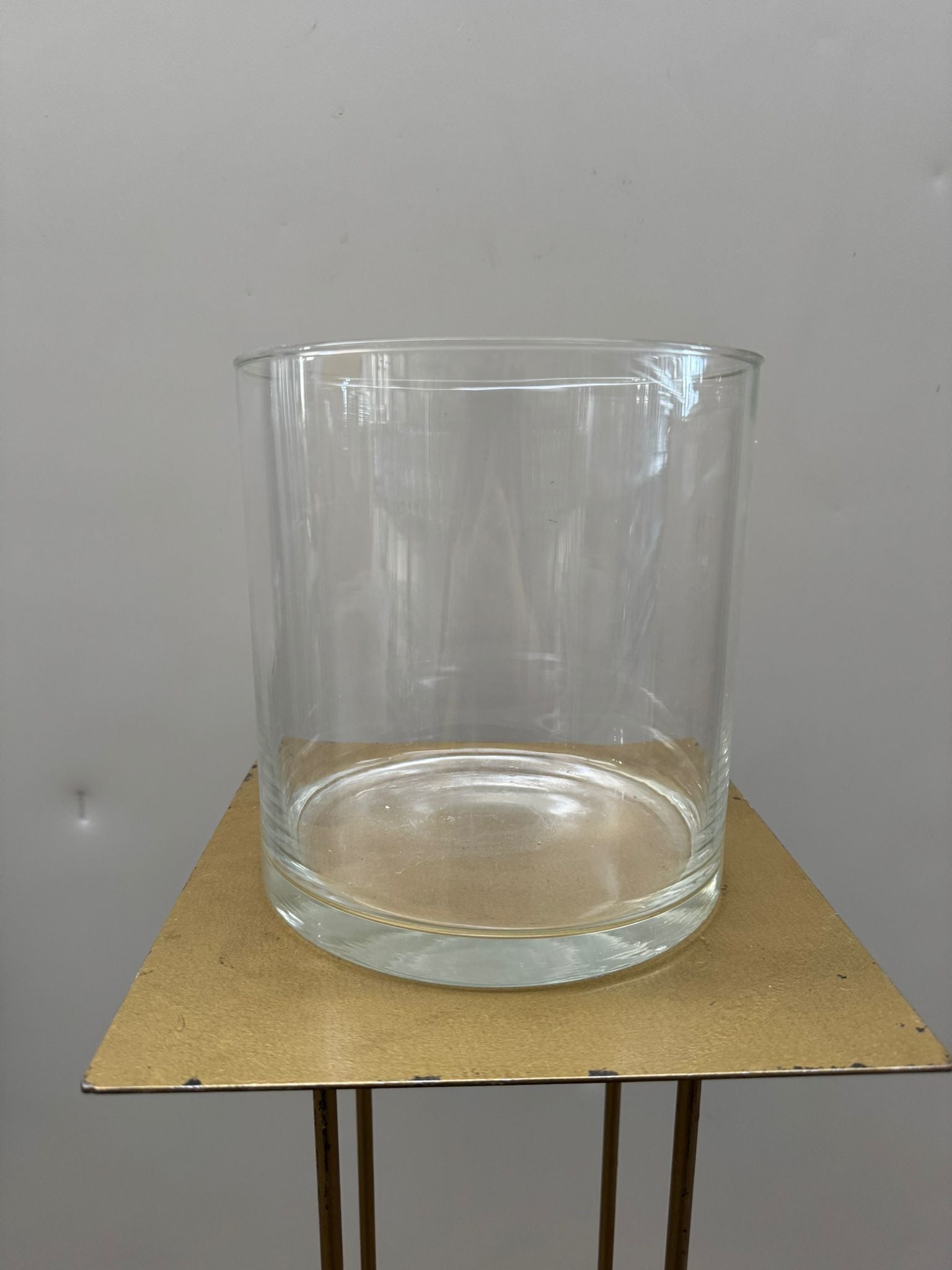 Cilindro in vetro trasparente – H20 cm D20 cm – usato