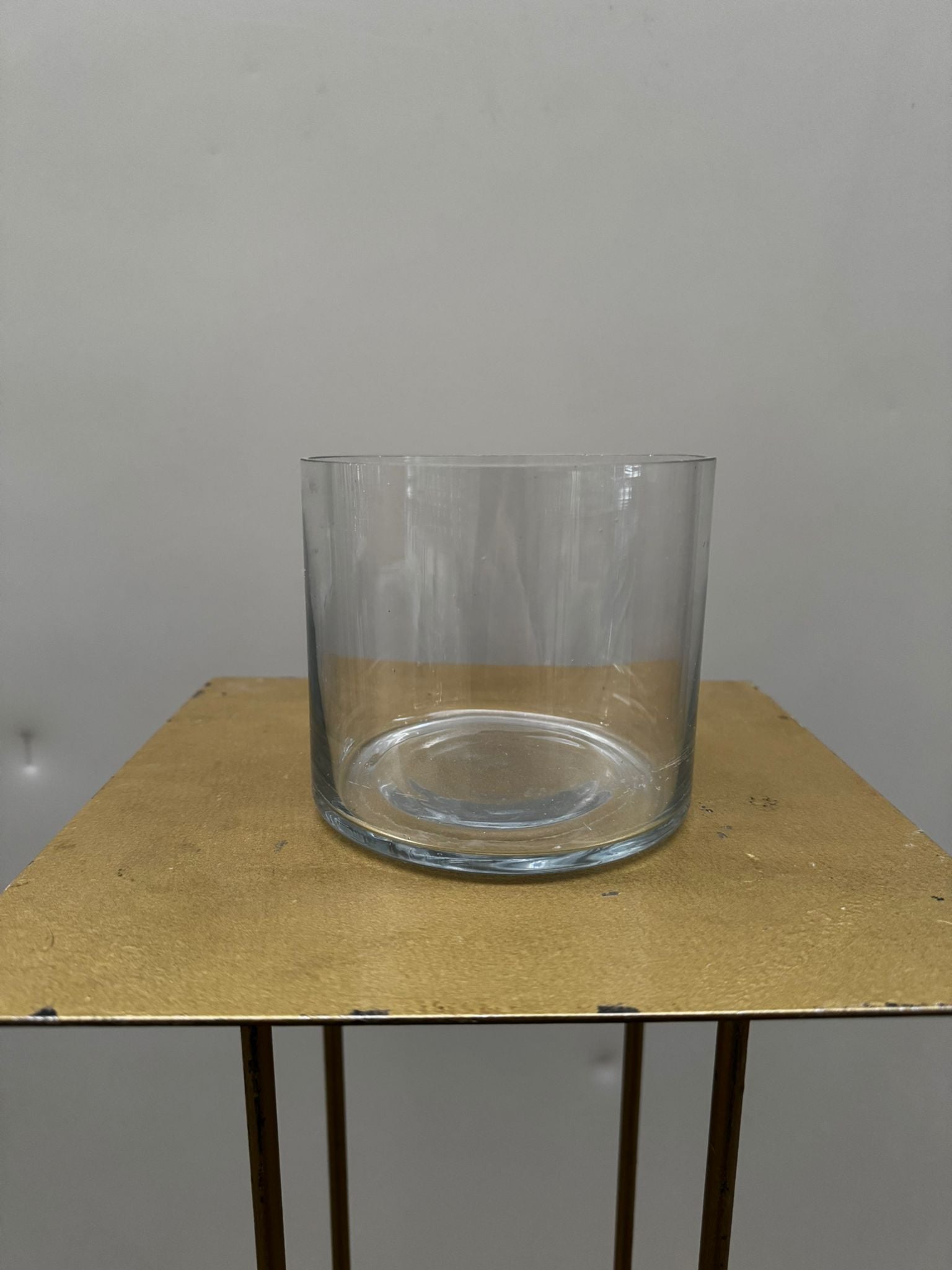 Cilindro in vetro trasparente – H10 cm D12 cm – usato