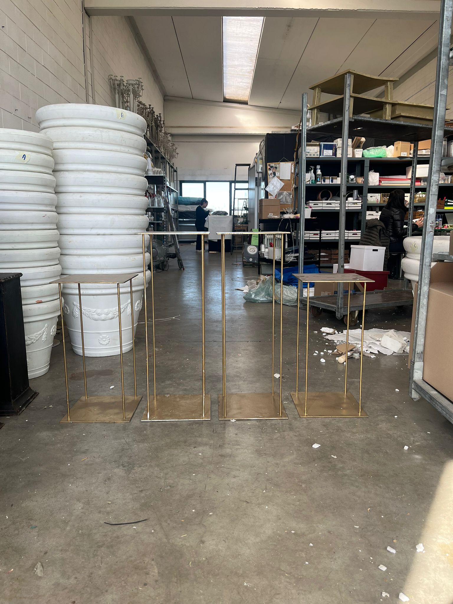 Set A - 4 alzate in metallo oro - usato