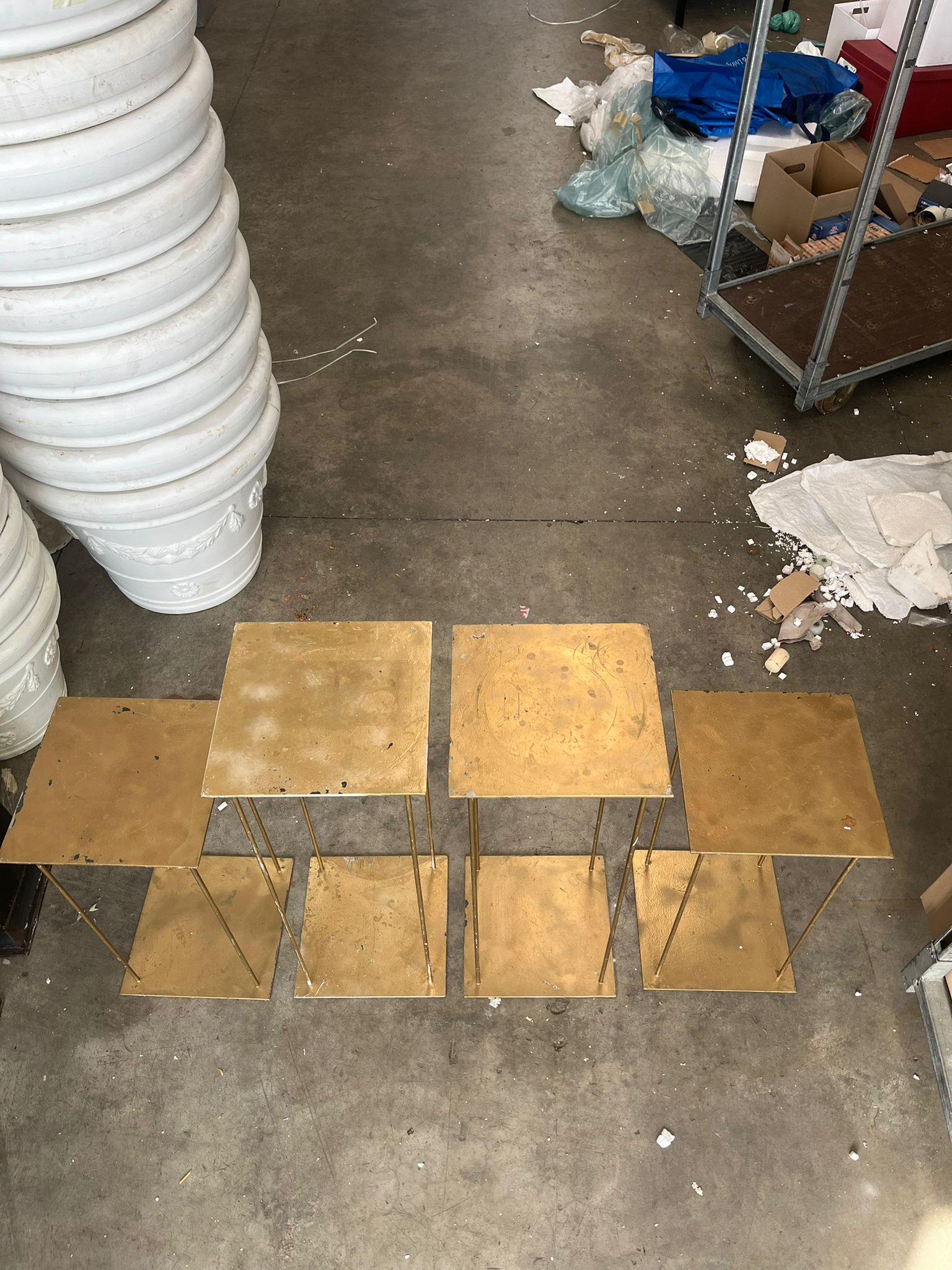 Set A - 4 alzate in metallo oro - usato