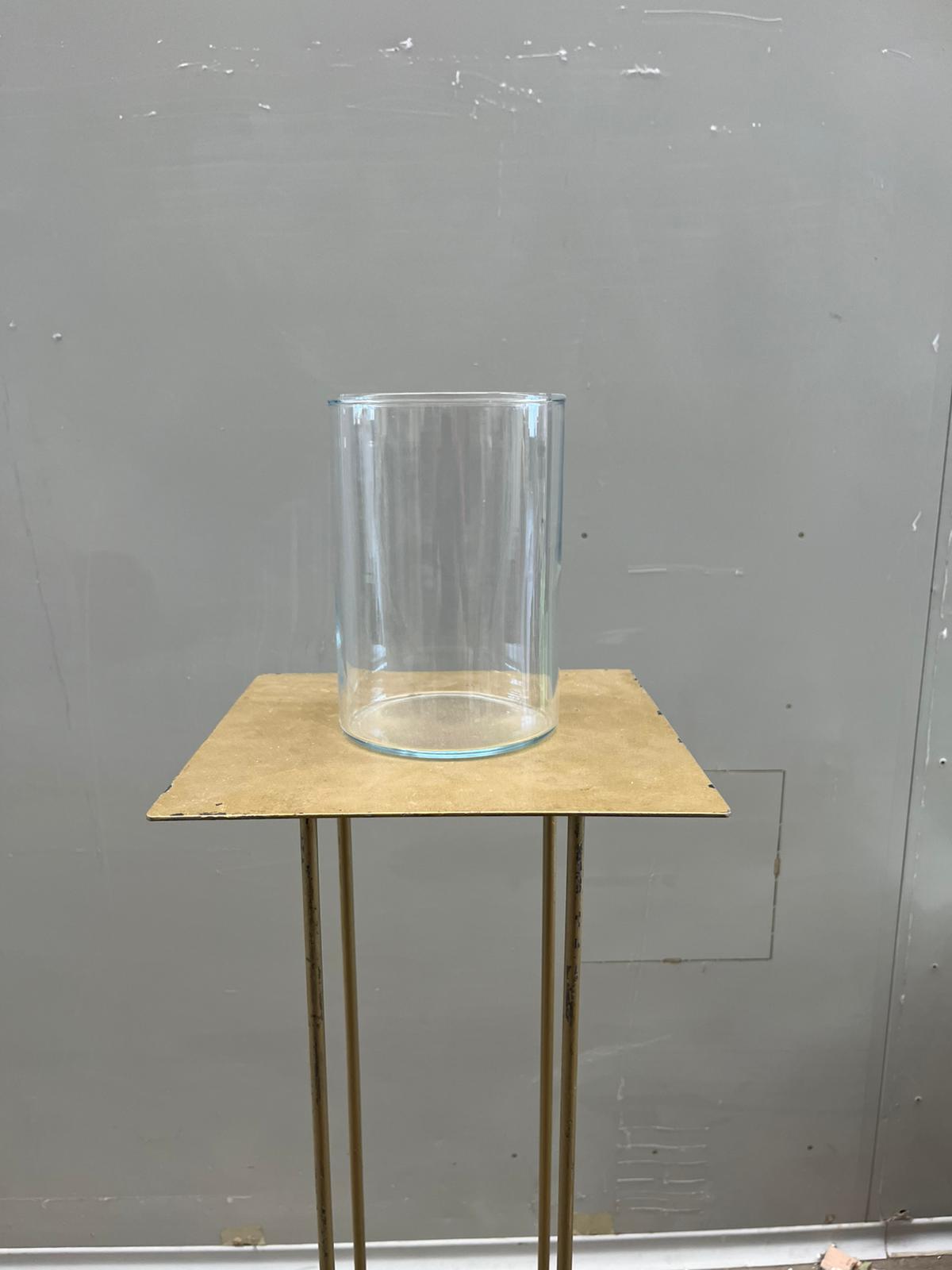 P - Cilindro in vetro trasparente - H17.5 D12 - usato