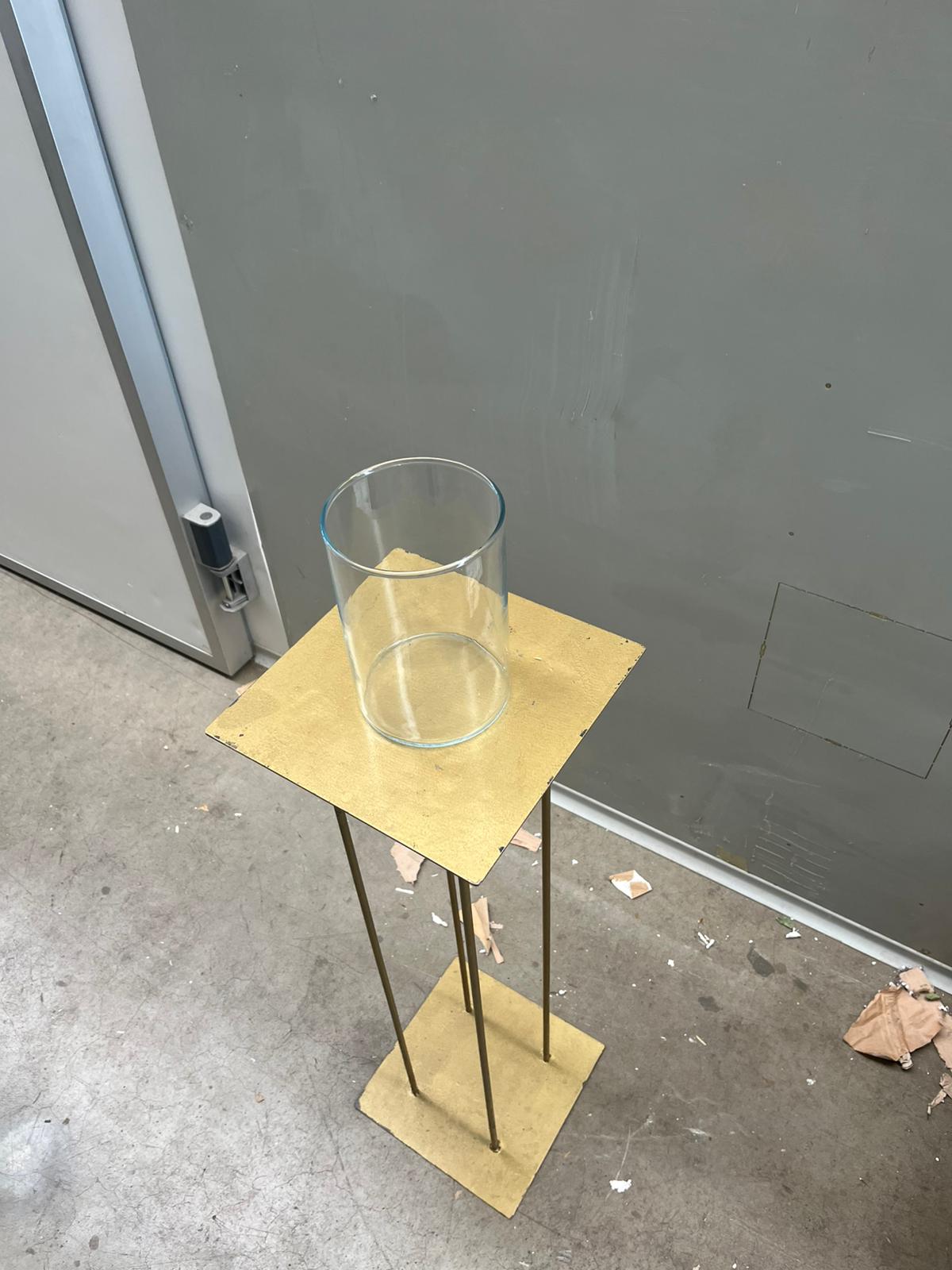 P - Cilindro in vetro trasparente - H17.5 D12 - usato