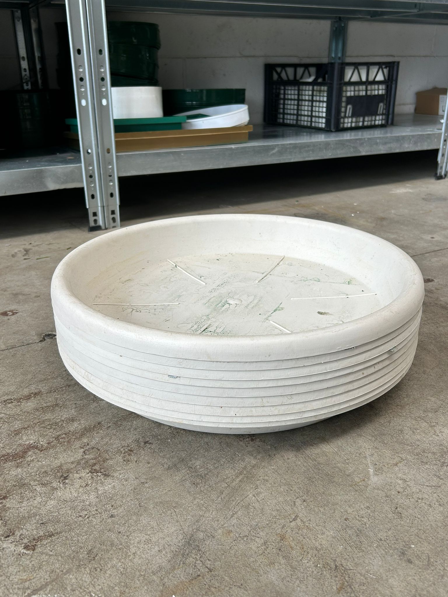 Ciotola rotonda bianca portaspugna – Ø46 cm – usato