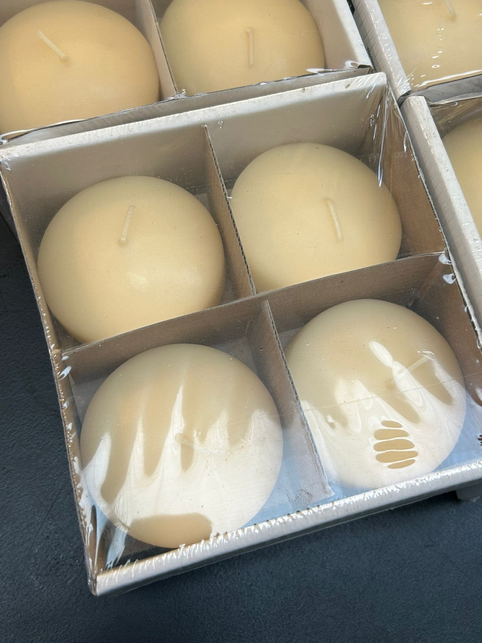 8 Candele galleggianti in cera – Avorio Ø 80 mm  confezione nuova - usato