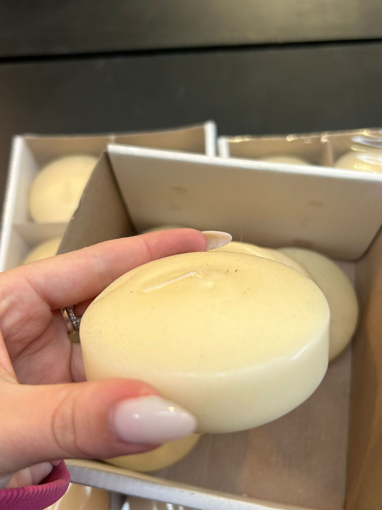 8 Candele galleggianti in cera – Avorio Ø 80 mm  confezione nuova - usato