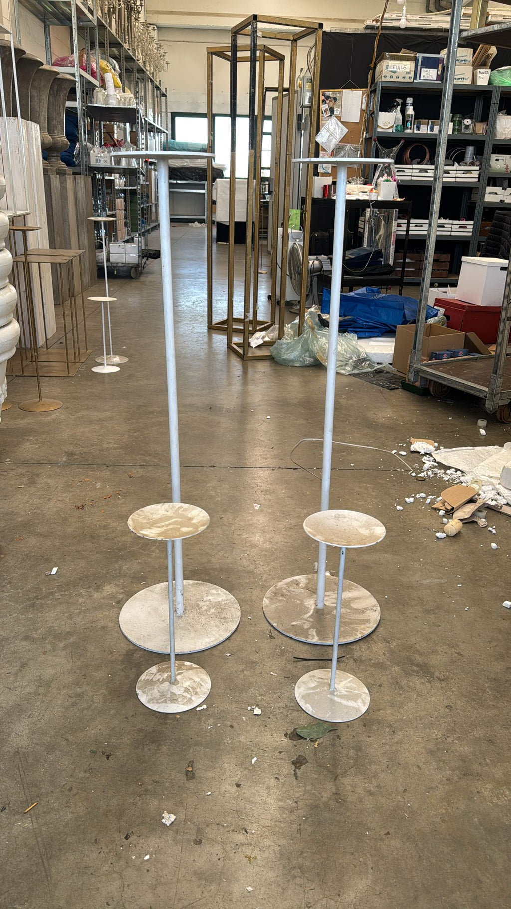 Set B - 4 alzate in ferro bianco - Usato